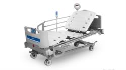 VEGA BED WITH COMPASS SIDE RAILS - ELECTRIC TRENDELENBURG - GAS SPRING FOOT SECTION - WITH SCALE